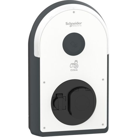 Schneider Pro AC Wallbox, 22kW, T2S &TF Steck. , MID, 6mA, IP54, IK10, NFC/RFID Reader, EVB3S22N40FM