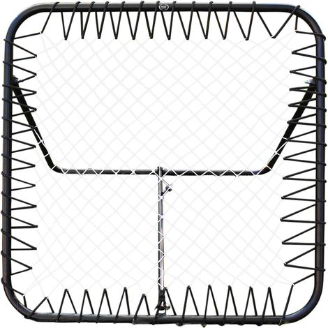 Axi Rebounder88 Filet De Rebond Football Noir - 88X88Cm Rebondisseur De Foot Réglable Kickback - Multisport Filet En Pp Résistant De 4 Mm D'Épaisseur Avec Élastique A Partir De 2 Ans