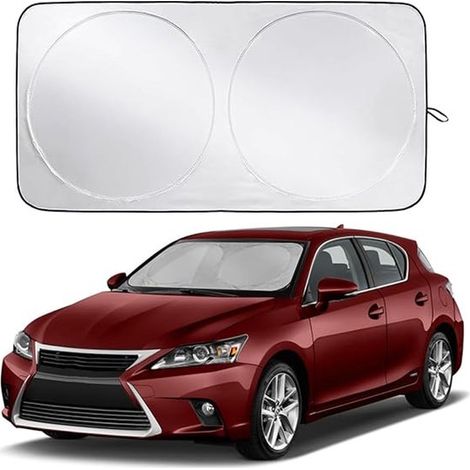 Parasol plegable reflectante para parabrisas de coche, protección UV, universal (1/4)