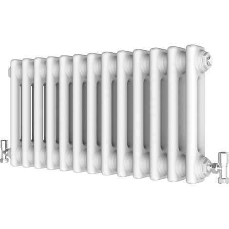 Biubiubath 300x605mm Traditional Cast Iron Style Radiator Horizontal 2 Column White (1/3)