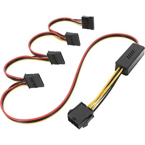 Câble de connexion processeur 8 broches vers disque dur câble d'alimentation 12 V vers disque dur SATA. (1/4)