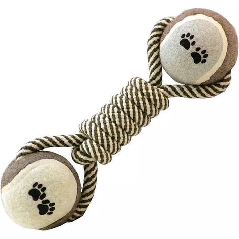 Dog Toy Rope with Balls, Occupancy for Puppy, Large Dog Traction Rope, Pet Bow, Cotton Teeth Cleaning, Interactive Dog Toys, 21 cm