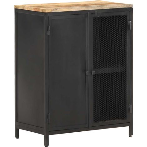 Sideboard 60x35x78 cm Raues Mango-Massivholz (1/5)