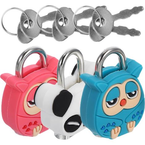cadenas avec clé en métal motifs animaux amusants panda