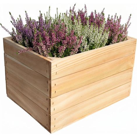 Creative Deco Holzkiste Vintage 40 x 30 x 23 cm Kiste Holz ohne Schlitzen Obstkiste Deko Weinkisten Apfelkiste