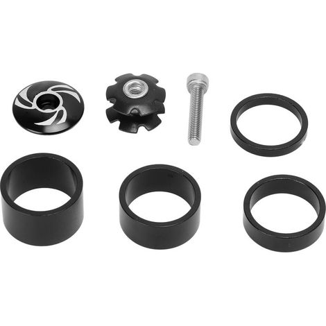 Jeu de direction de vélo écologique, léger, brillant, pièces de rechange complètes pour vélo, noir (1/5)