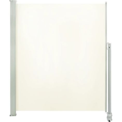Tenda da sole laterale retrattile/schermo privacy per patio giardino terrazza balcone 160 x 300 cm bianco sporco 020007272