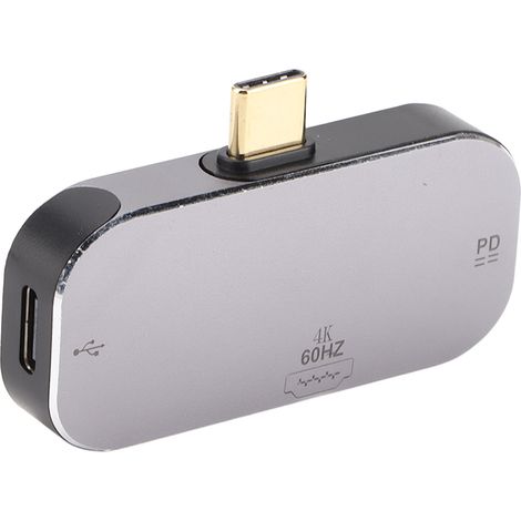 3-in-1 USB-C-Hub, USB-C-Stecker auf HD-Multimedia-Interface-Adapter 2, USB-C-Buchse-Dockingstation für Windows, Android und OS X (1/5)