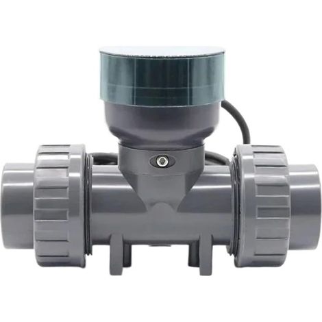 Débitmètre d'eau numérique en PVC, avec écran LCD, Sortie RS485, capteur de Tuyau résistant aux acides et aux alcalins, for l'irrigation(ZJPVC-LCD-DN32) (1/3)