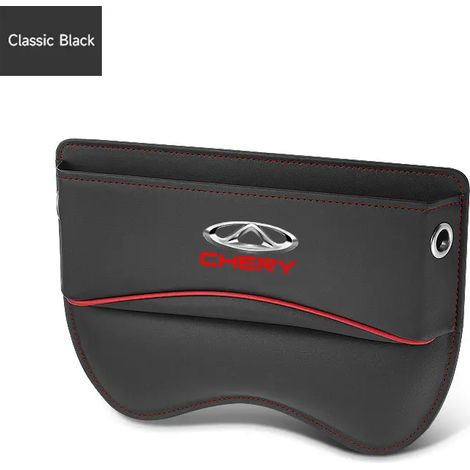 Boîte de rangement en cuir noir pour siège auto, avec poches de remplissage, compatible avec Chery Tiggo 8, Arrizo 5 Pro GX 5X eQ7 et Chery Tiggo 7 Pro 2020. (1/5)