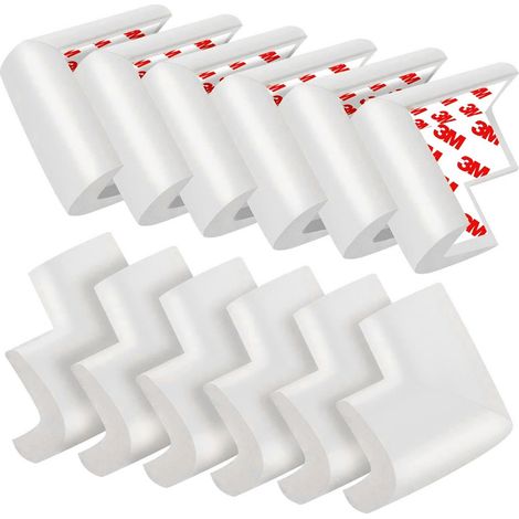 Protector D'Angle En Mousse Souple - 12 Pièces - Pour Meubles Tables Chaises Cheminées - Adhésif Pré-Apposé - Matériau NBR (1/5)