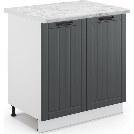 Meuble d'angle R-Line, Béton, 75.6 cm , PT Chêne, Vicco