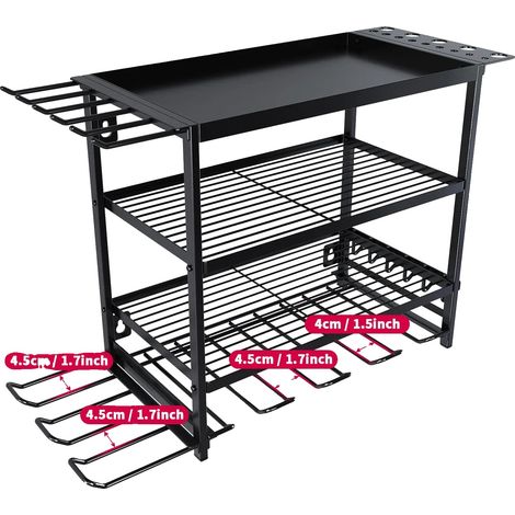 Werkzeugorganisator, Schwerlastmetall, Wandmontage, 4 Schichten (1/2)