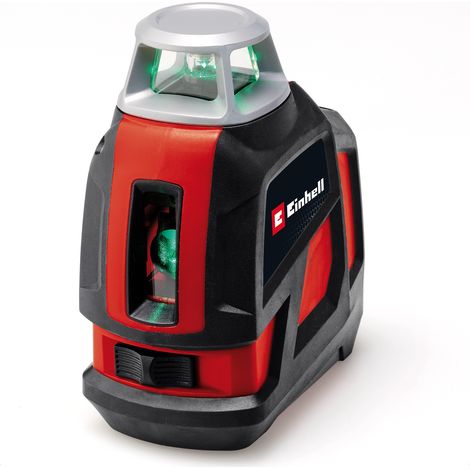 Einhell Kreuzlinienlaser TE-LL 360 G (selbstnivellierend, horizontale/vertikale grüne Laserlinien, digitale Wasserwaage, 1/4" Stativgewinde, inkl. Tasche & Wandhalterung)