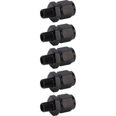 6AN-Aluminium-Adapter mit Innengewinde auf 1/8-NPT-Außengewinde, 5er-Pack, drehbare Verschraubung, Leichtmetalllegierung, für Automobil- und Motorradkreisläufe. (1/5)
