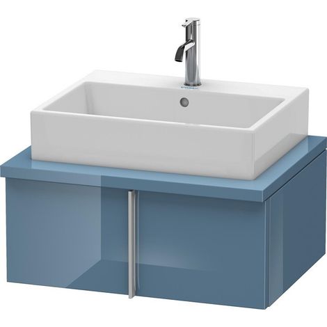 VERO mobile basso consolle 285x700x518mm blu pietra lucida