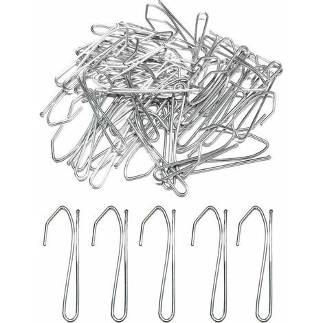 50 Ganci/Anelli in Metallo per Tende da Doccia e Tende da Porta (Argento) (1/5)