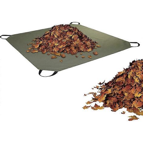 Sac pliable à feuilles - Sac de collecte des déchets de jardin - Avec poignée - Tissu imperméable - Tapis de collecte des déchets de pelouse - Bâche avec poignée (1/5)
