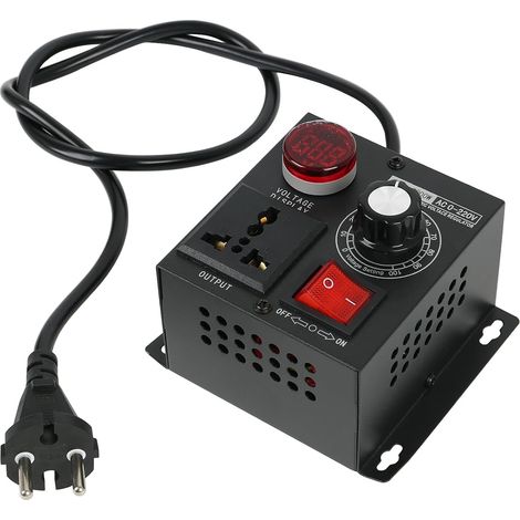 1 Variateur 5000 W, Régulateur tension AC 220 V, Contrôle vitesse moteur, Prise universelle (1/5)