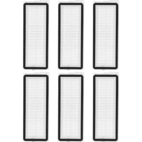 Lot de 6 filtres HEPA pour Roborock Qrevo S/Qrevo S5V/Qrevo Pro/Qrevo Plus/Qrevo MaxV/Qrevo Curv/Qrevo Curve/Qrevo Edge/Qrevo Curv S5X/Qrevo EDGE S5A/QV 35A/QV 35S accessoires d'aspirateur robot