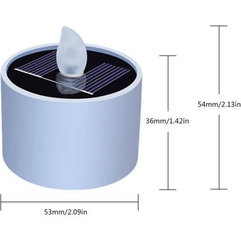 Bougies solaires d'extérieur étanches Bougies chauffe-plat réutilisables Bougies chauffe-plat LED blanc chaud scintillant sans (1/4)
