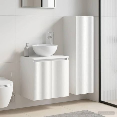 vidaXL Bathroom Furniture Set 2 pcs White 33 x 34.5 x 100 cm (1/5)