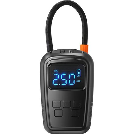 New portable digital display smart air pump with light for quick inflation of car tires and balls (1/4)