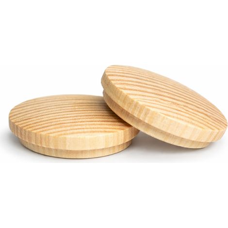 Lot de 10 bouchons bois pin Ø15 mm, cache-trous pour meubles, escaliers et garde-corps