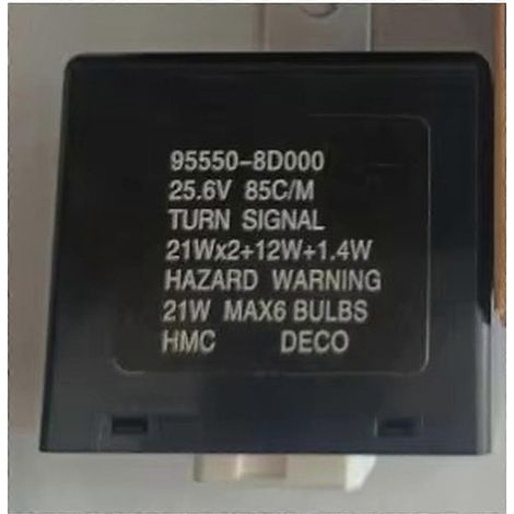 Relais clignotant automobile 25,6 V 95550-8D000, compatible avec Hyundai et Kia 95550 8D000 955508D000 (1/5)