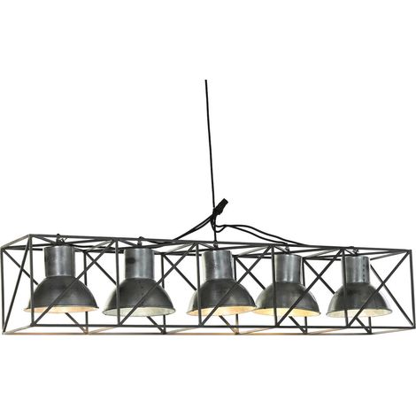 Suspension industrielle élégance grise et moderne - Gris anthracite métallique industriel (1/5)