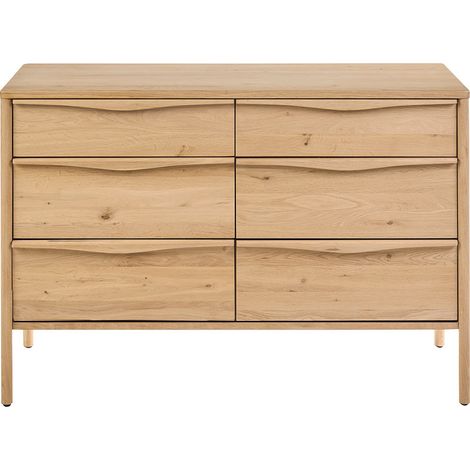 Waschbeckenunterschrank aus massivem Eichenholz L120 cm MARIN (1/5)