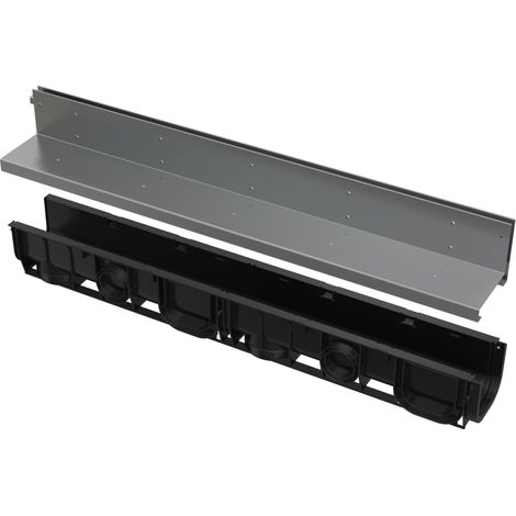 Scarico esterno a fessura Asmetric, acciaio inox, 100 mm (1/3)