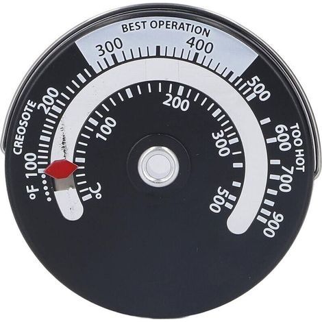 Magnetisches Ofenthermometer 0-500°C, hochpräzises Zifferblatt-Temperaturmessgerät für Kamin und Holzöfen (1/4)