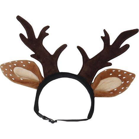 Cornes De Renne De Noël Pour Chien - Bandeau Rembourré Élastique - Accessoire Festif Pour Photos Et Fêtes - 1 Pièce (1/5)