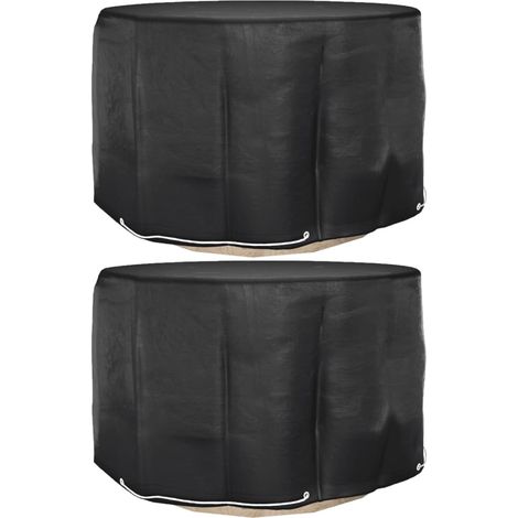 Garden Furniture Covers 2 pcs 6 Eyelets Ø125x75 cm Round vidaXL