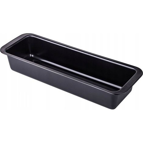 Geprägte Backform 35 x 11 cm, antihaftbeschichtet, schwarz, SNB