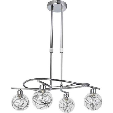 FABRILAMP Lampadario modello VARANASI cromo 4 luci (1/3)