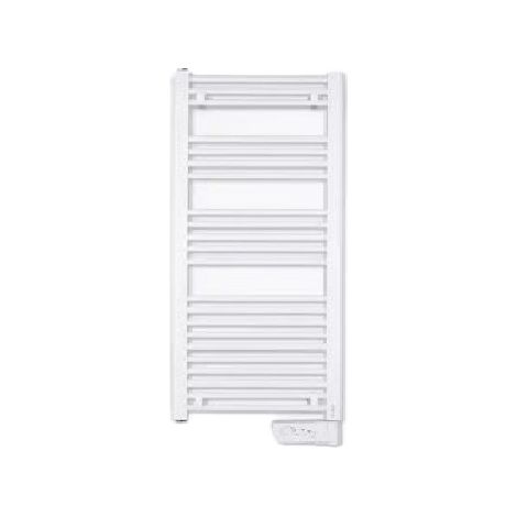 Atlantic – Sèche-serviettes électrique 2012 digital 500W – Inertie fluide – Commande digitale programmable – Design tubes ronds blanc