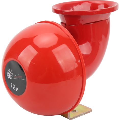 Klaxon de taureau électrique rétro 12V 115db, haut-parleur de voiture rouge universel pour ATV RV bateau camion (1/5)