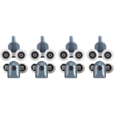 8 verstellbare Rollen aus Messing und ABS für Schiebetüren in der Dusche, geräuschlose Reparatur, 4–8 mm Glas (1/5)