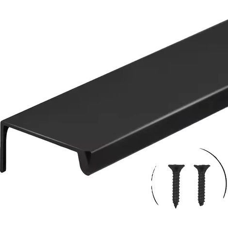 Tiradores y pomos para muebles, diseño moderno, aleación de aluminio duradera, 15 cm - Negro, 10 juegos - b (1/2)