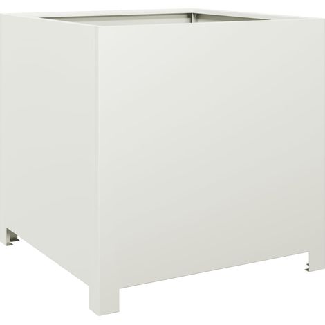 Maison Exclusive - Fioriera da Giardino Bianca 50x50x50 cm in Acciaio