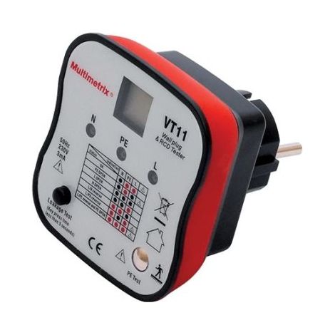 Multimetrix – Testeur RCD 300V – Mesure de boucle de courant – Test pour disjoncteur AC – CAT II 300V – Intensité courant