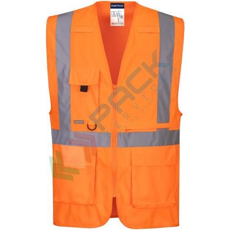Gilet Executive ad Alta Visibilità con Tasca per Tablet Colore: Arancione Taglia 4XL - Portwest (1/2)