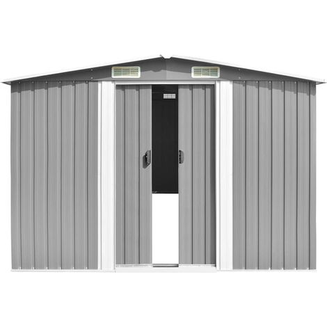 Furniture Limited - Abri de jardin Gris 257x779x181 cm Acier