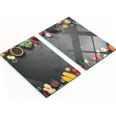Tableros de vidrio decorativos multifuncionales con estampado de vegetales 2x30x52 cm