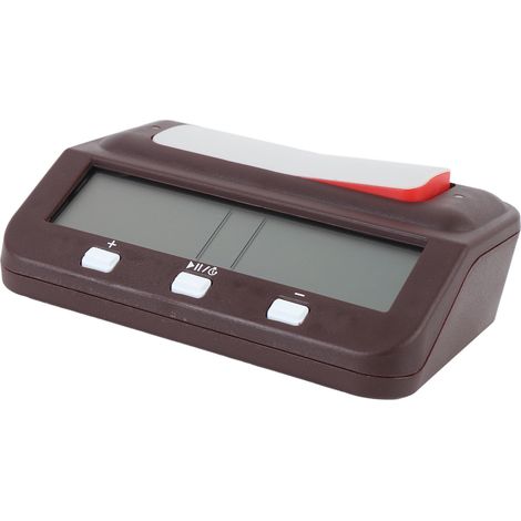Minuteur d'échecs avec récompense, alarme différée, fonction mémoire, compte à rebours, horloge d'échecs pour compétitions, rouge bordeaux (1/5)