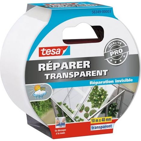 Adhésif plastifié de réparation transparent 10m x 48mm (1/5)
