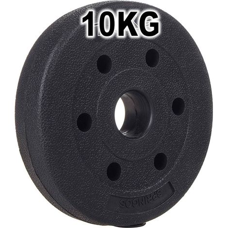 TRADE SHOP - Coppia Dischi Dummbell Pesi Disco Per Bilanciere Manubri Da 10 Kg Bodybuilding - (1/4)