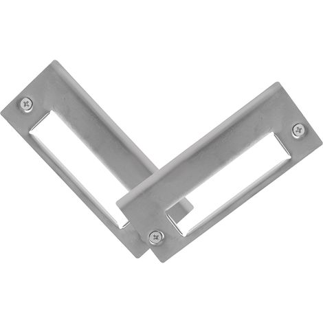 Lot de 2 Plaques de Renfort Serrure en Acier Inoxydable Argenté Surface Lisse et Vis pour Usage Résidentiel et Cadres Commerciaux (1/5)